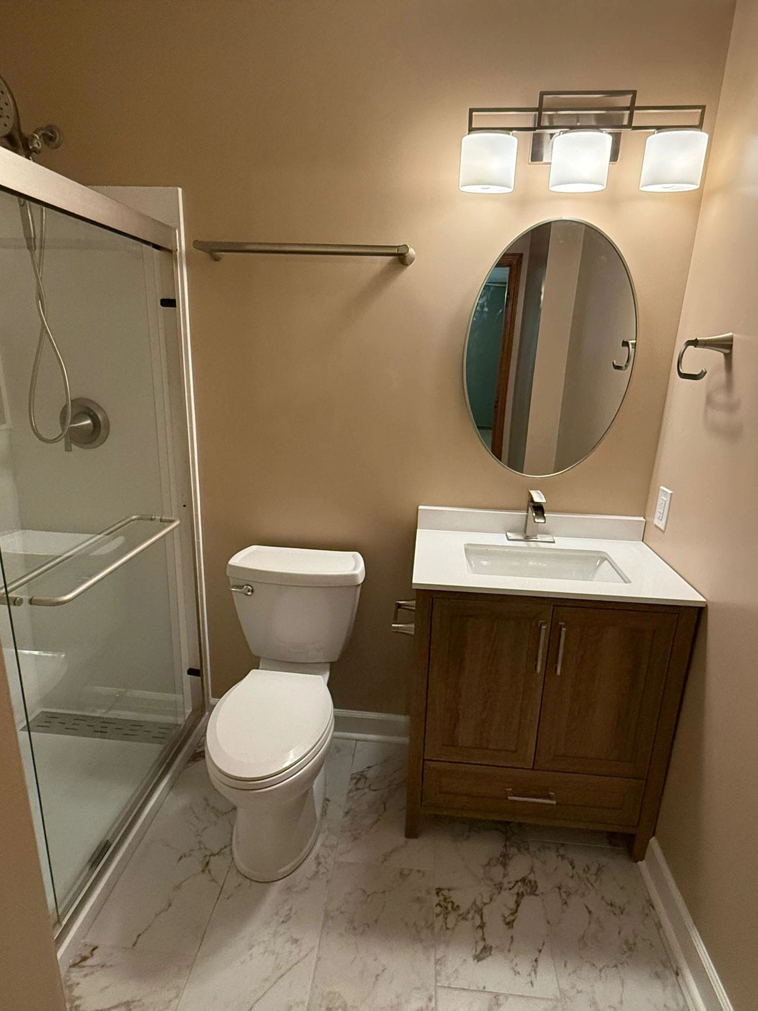 Kitchen remodel with white cabinets